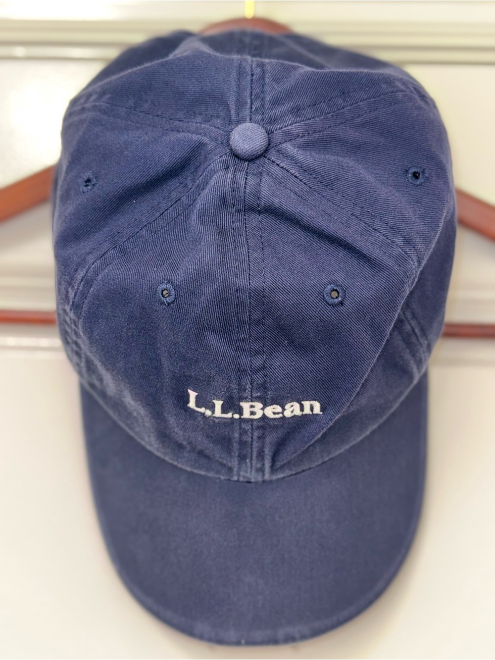 L.L. BEAN Hat LED Lighted Brim Headlight Cap Adult Adjustable Navy Blue